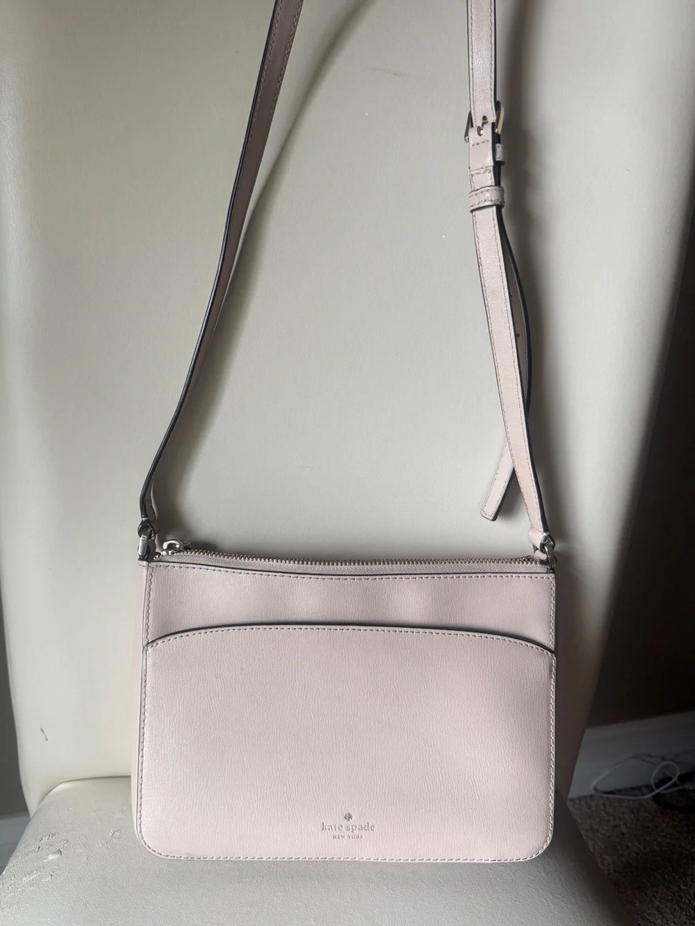 Kate Spade New York Blush Pink Leather Crossbody Bag